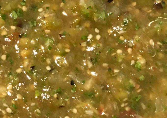 How to Make Jamie Oliver Roasted Tomatillo and Garlic Salsa