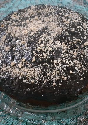 عکسی از دستور کیک با رویه کاکائویی در تنور خانگی