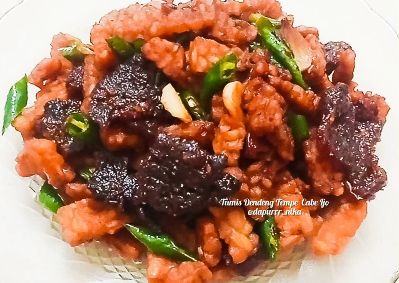 Tumis Dendeng Tempe Cabe Ijo