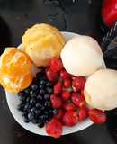 Slow Juicer: Jus Strawberry Blueberry Sunkist Pear Nanas