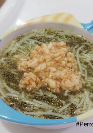 Hình của món Snakehead & Spinach rice noodle soup - Bún cá lóc cải bó xôi.