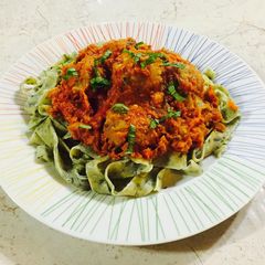 A picture of Eggplant Meat Balls.