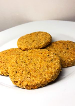 Una foto de Hamburguesas de calabaza y garbanzos 🍴