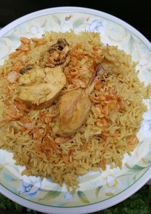 Foto resep Nasi ayam bumbu gule