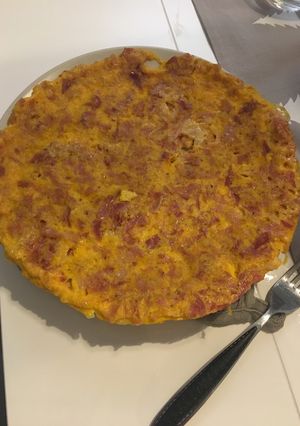 Foto di Frittata prosc cotto e formaggio🧀 al microonde..