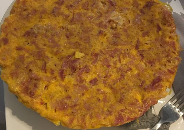 Frittata prosc cotto e formaggio🧀 al microonde..