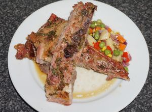 Una foto de Costillar de cerdo asado al horno
