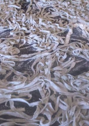 Una foto de Fideos de acelga