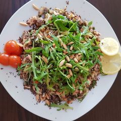 A picture of Simple Lemony Salmon Spaghetti.