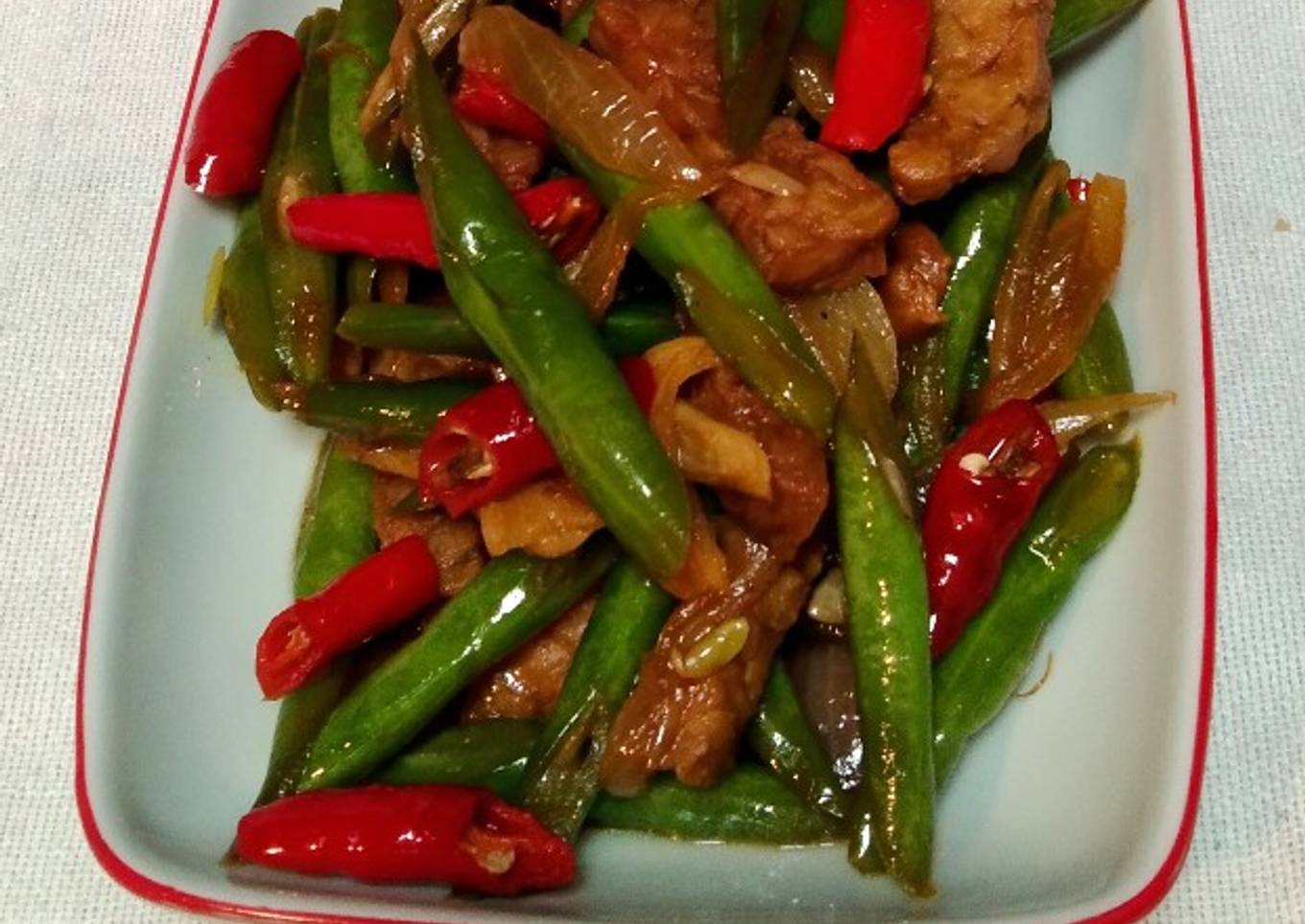 Tumis Buncis Tempe