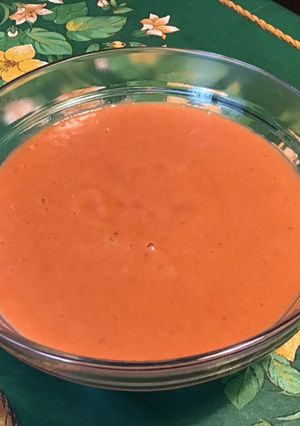 Une photo de Compote de prunes, rhubarbe et coco