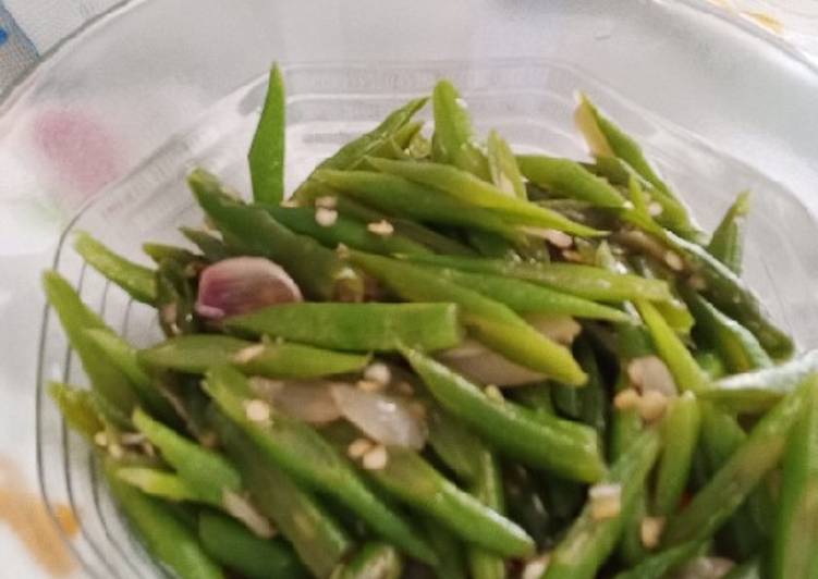 Cara mudah Membuat Tumis buncis cabe ijo Anti Gagal