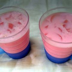 A picture of Ice apple rose milk.