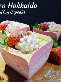 Foto resep Taro Hokkaido Chiffon Cupcake