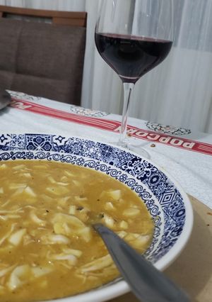 Foto de Caldo de milho com frango e palmito