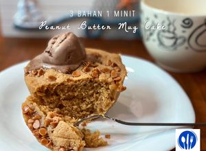 Gambar Peanut Butter Mug Cake 1 minit (Resepi Microwave)