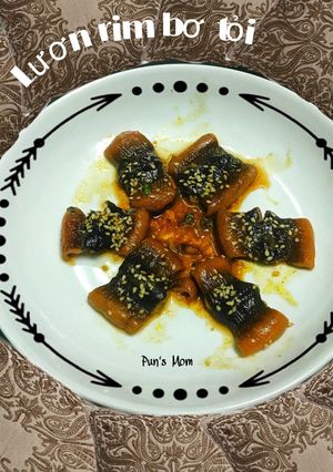 Hình của món Lươn rim bơ tỏi.