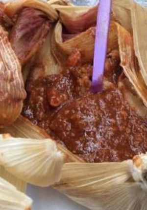 Una foto de Tamal de chichilo oaxaqueño