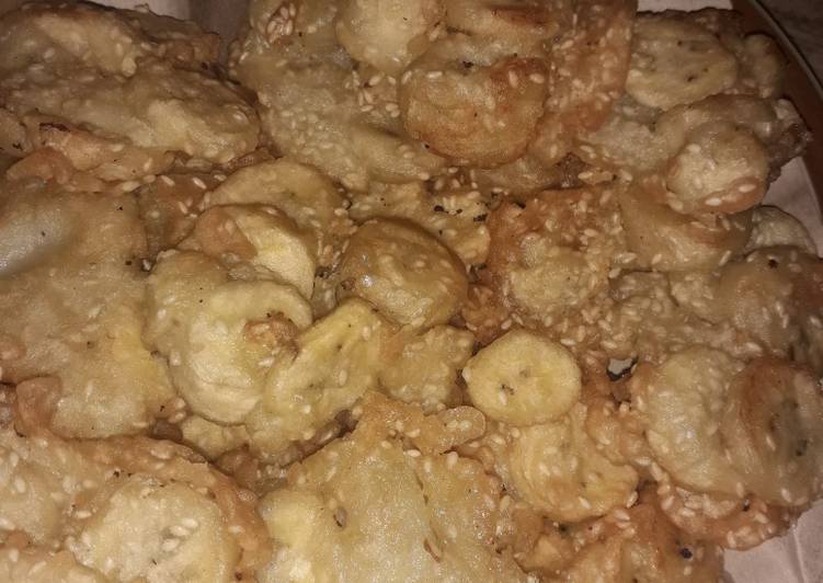 Pisang goreng biji wijen