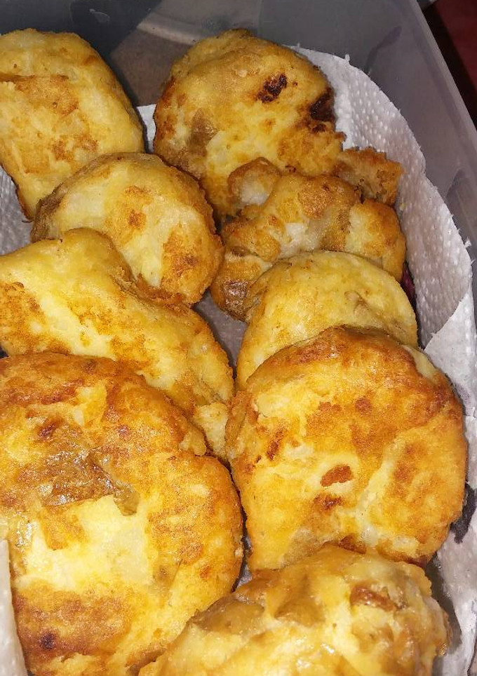 Una foto de Tortitas de papa y nata
