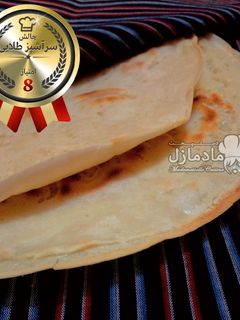 عکسی از دستور نان ملاقه ای با خمیر مایه