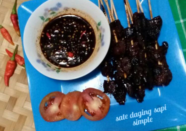 Sate daging sapi simple