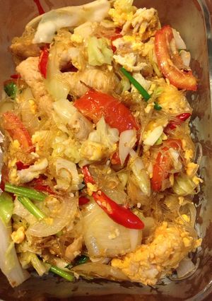 รูปของ วุ้นเส้นผัดไข่