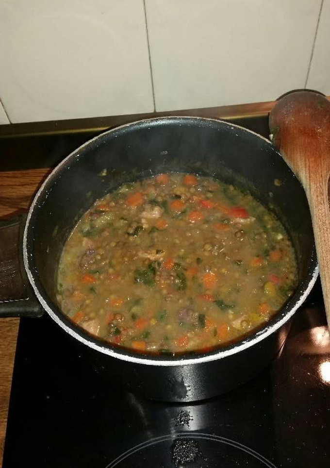 Una foto de Lentejas con verduras
