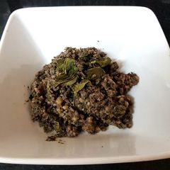 A picture of My Haggis and Mint Sauce.😀.