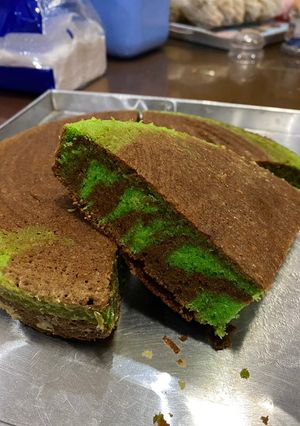 Foto resep Pandan Mocca Marble Cake