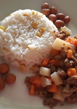 Una foto de Picadillo de carne molida de res