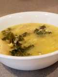 Polenta Chicken, Bean & Kale Soup