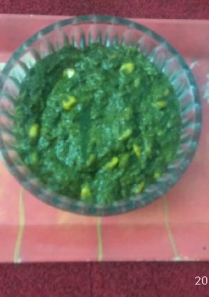 A picture of Corn palak.