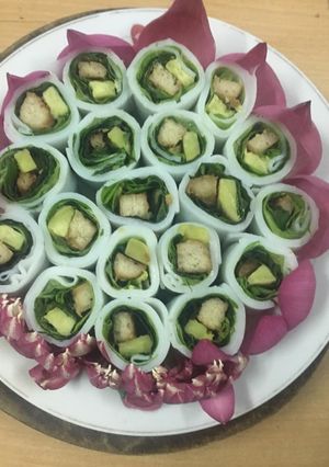 Hình của món Phở cuốn (chay).