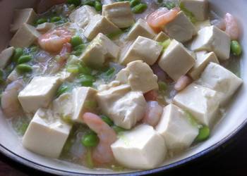 How to Recipe Tasty Braised Tofu with Prawns  Edamame