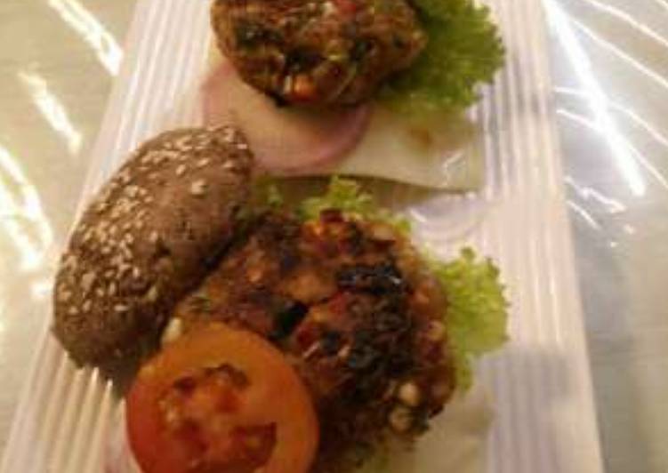 Ragi, oat buns with sweet potato, plum Patty