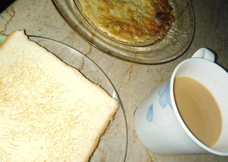 Anda toast aur chaey 😍