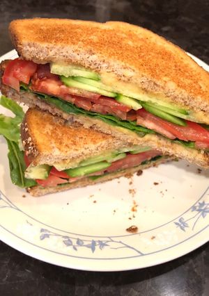 A picture of Hummus Sandwich.