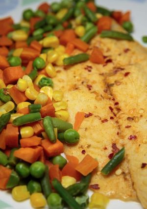 A picture of Spicy baked fish.