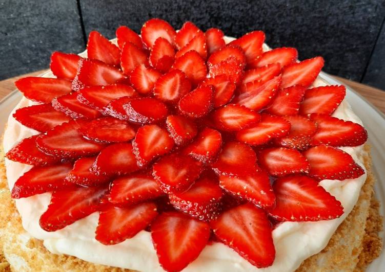 Langkah Mudah untuk Menyiapkan Strawberry Cheese Cake, Sempurna