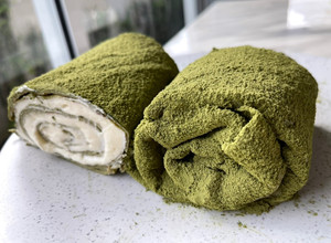 รูปของ เครปเค้กผ้าขนหนูคีโต / เค้กโรลมัทฉะคีโต Keto Matcha Roll Cake ❌ไม่ใช้เตาอบ❌ไม่มีแป้ง❌ไม่มีน้ำตาล