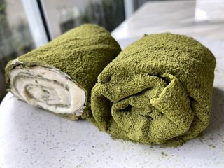 เครปเค้กผ้าขนหนูคีโต / เค้กโรลมัทฉะคีโต Keto Matcha Roll Cake ❌ไม่ใช้เตาอบ❌ไม่มีแป้ง❌ไม่มีน้ำตาล
