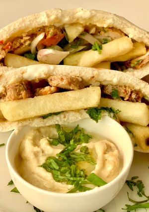 A picture of Shawarma Pockets (Middle Eastern style).
