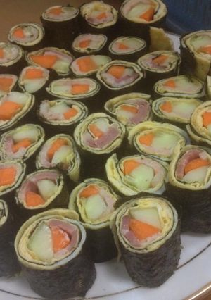 Hình của món Kimpap keto.