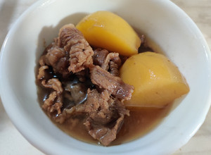 A picture of Nikujaga (肉じゃが) Japanese Beef and Potato Stew.