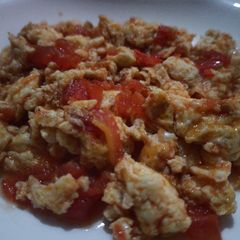 Scrambled eggs A picture of Scrambled eggs.