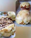 Фаршированные шампиньоны, запечённые в духовке под сырной корочкой