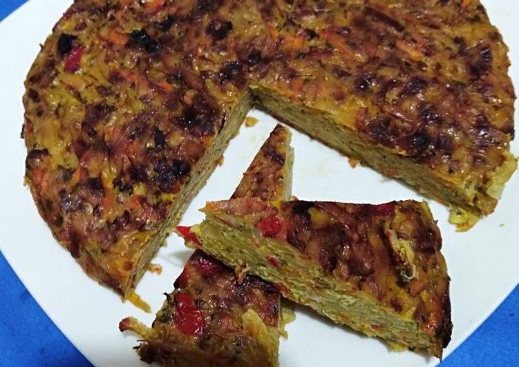 Tortilla de papa y zanahoria rallada al horno. vegetal Receta de Ale Mar🇺🇾 Cookpad