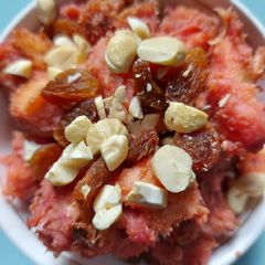 A picture of Beetroot bread halwa.