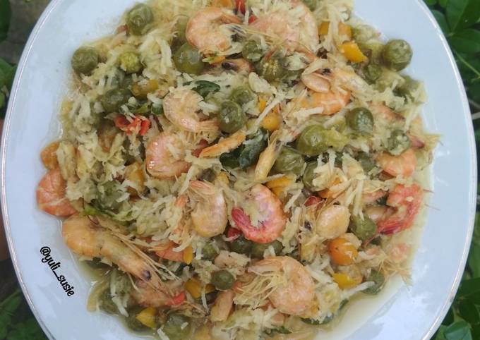 Resep Botok Leunca Udang, Enak